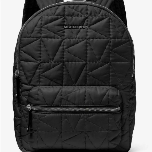 Michael Kors Winnie Medium Quilted Nylon Black Backpack 35T0UW4B2C NWT main image 5